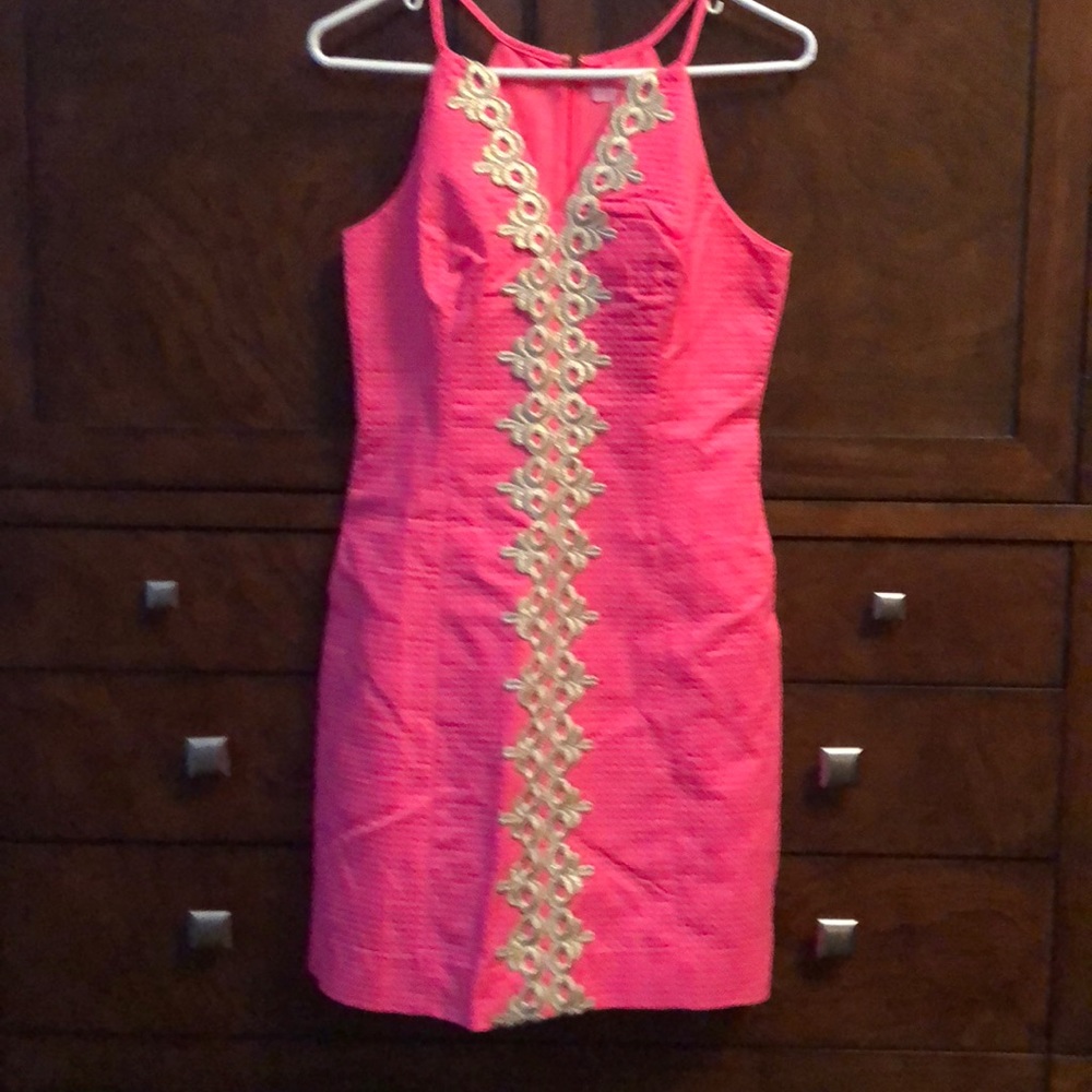 Hot pink dress
